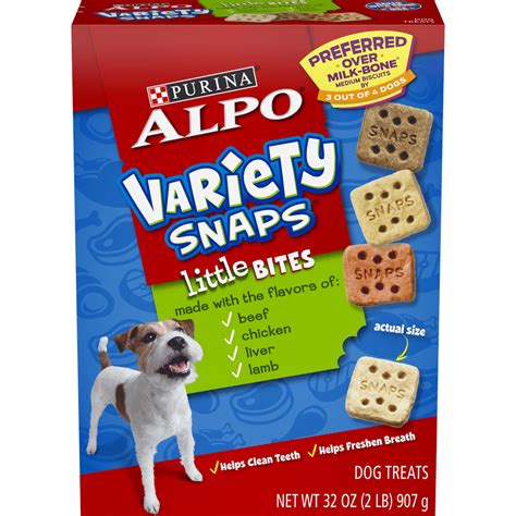 Alpo snaps - Purina ALPO Variety Snaps. Ingredients: Wheat Flour, Beef Tallow Preserved with Mixed-Tocopherols, Wheat Gluten, Lecithin, Chicken By-Product Meal, Animal Digest (Source of Liver Flavor), Lamb Meal, Oat Fiber, Mono and Dicalcium Phosphate, Calcium Carbonate, Garlic Powder, Red 40, Yellow 5, Blue 1, Yellow 6. Why …